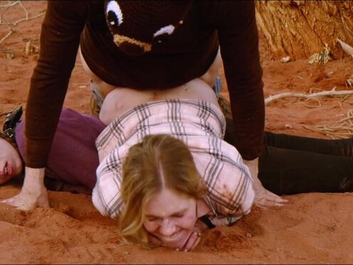 ASS TO MOUTH domination for kinky 3some in the Colorado desert--Rebel Rhyder, Brooke