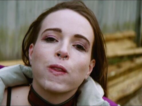 Electric play, piss, & rope suspension in a NJ forest for submissive Brooke Jo