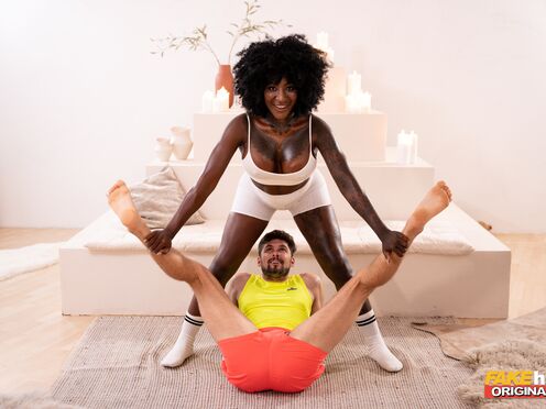 Hopping to the Top: The Big Breasted Hot Girl Planting Her Snatch