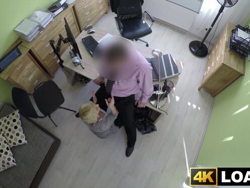 Mesmerizing blondie bent over & screwed hard in office
