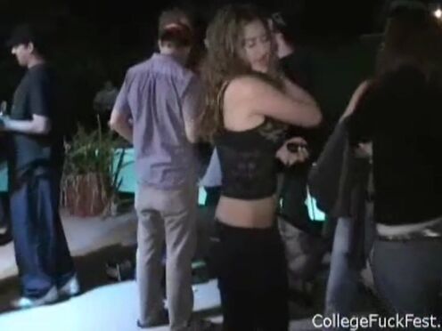 University 3some teen getting cunt banged