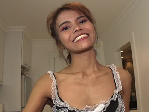 SUPER SKINNY THAI TWAT GETS KNOCKED UP AT WORK