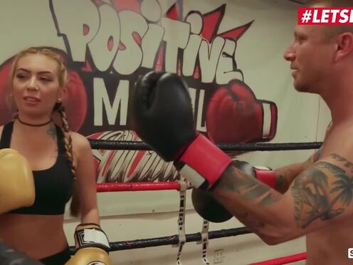 SCAMANGELS - Lustful Sluts Fuck The Gym Owner On The Boxing Ring