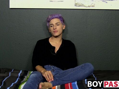 Adorable twink toys with his big heavy dong & moans for us too