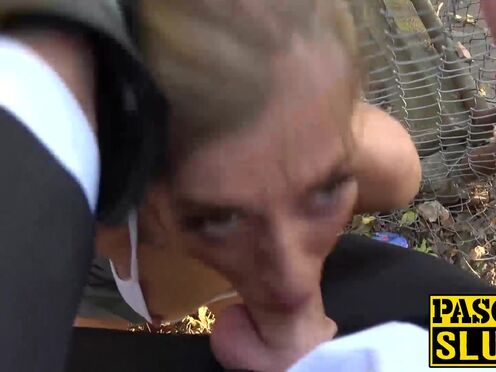 Young sexy girl Silvia Dellai creampied after assfucking domination