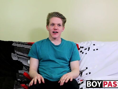 Blond twink with massive booty interviewed & dicked down raw