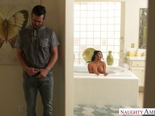 Husband has a Chubby for Wifey's Big Tit GF!