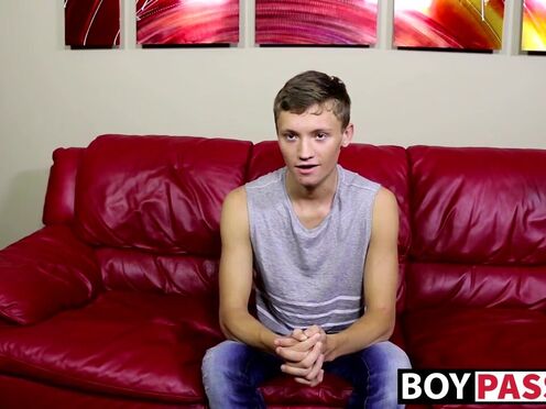 Matthew shows his charming twink body & jerks off his shaft