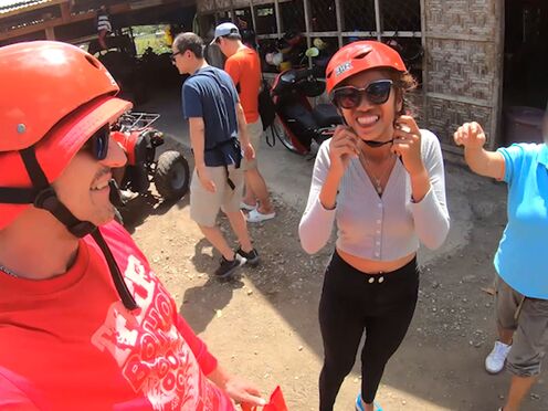 ATV buggy tour with his Thai GF had them fucking at home afterwards