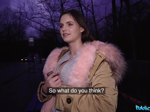 Naturally Buxxom Czech Hottie makes Money in Public