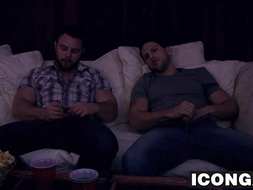 Roman Todd rides Nick Sterling huge dick after movie night