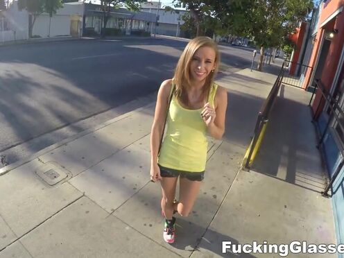 Petite shopaholic whore does everything for new clothes