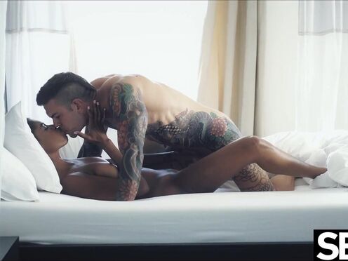 Sexy Black model fucked to multiple orgasms & a hot creampie