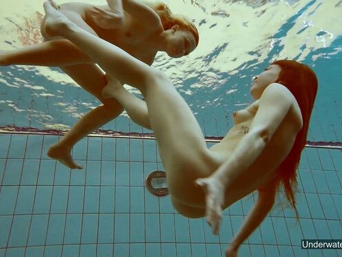 Bombshell juicy teens chicks swimming naked