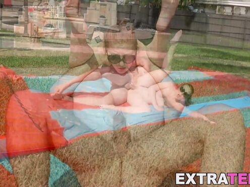 Sexy summer outdoor shaft sucking on my parents backyard