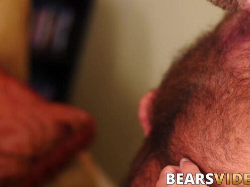 Papa bear sucking cubs huge dick & fucking his tight butt