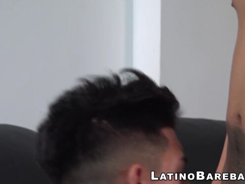 Tattooed latino twink raw riding boyfriends big dick for cum