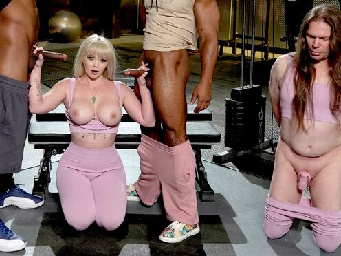 Weird Kay Carter & her sissy Husband hit the gym