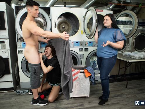Laundry turns into a gay bareback cage - Malik Delgaty , Cristiano