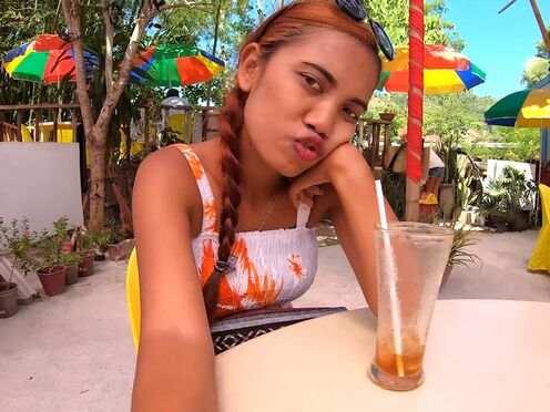 Big butt Thai amateur GF doggystyle ravaged by her huge dick BF