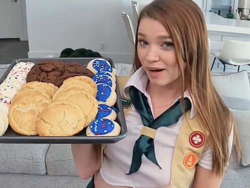 POVD Motivated Teasing Babe Scout Cookie Babe Fucks Huge Cock