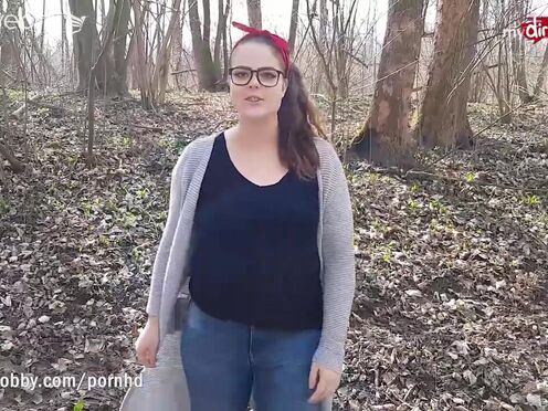 Lea Loves Getting Wood In The Woods