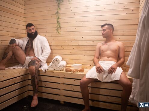 Sauna action with a twink & a bear - Markus Kage , Ryan Bailey