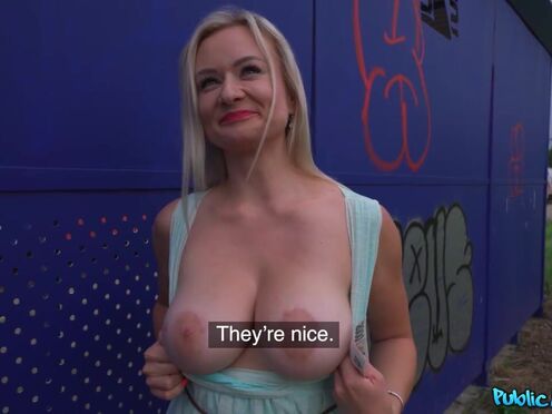 Czech Blonde Lily Picked Up & Pounded at Train Station