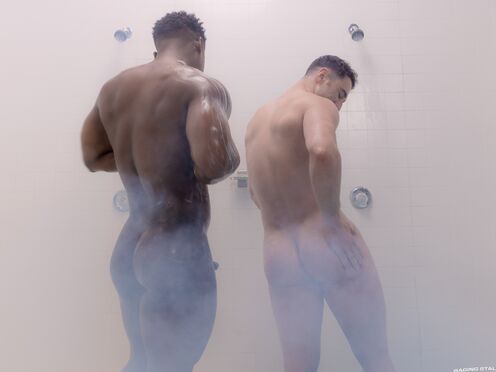 Michael Boston surprised when sees DeAngelo Jackson's gay big black dick