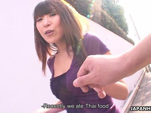 Asian cutie pie getting toy banged by herself