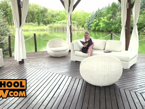 P-O-V - Scottish babe Georgie Lyall in beaver & big titted fuck scene