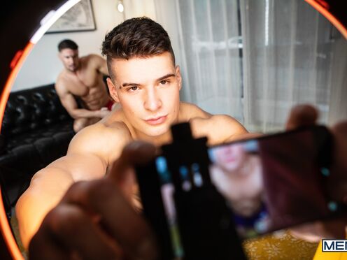 Muscular boys having fun while filming hot dance - Skyy Knox , Malik Delgaty