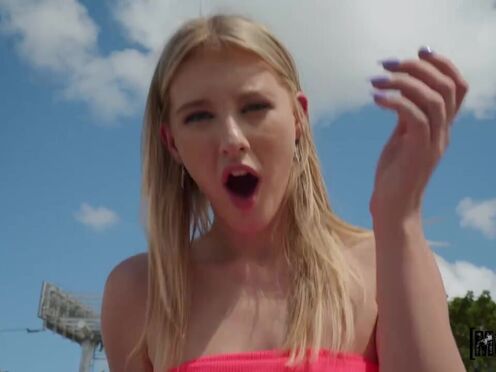 Creme Freiche in P-O-V for Stranded Blonde Teen