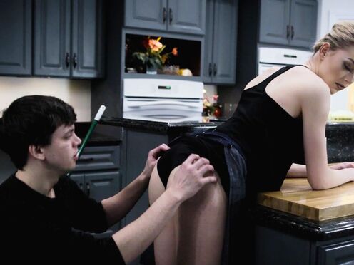 Submissive housemaid banged by her boss