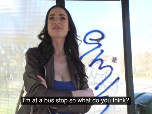 Titty nympho waiting for the bus & a hard shaft - Silvia Sin