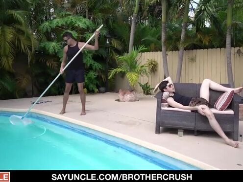 BrotherCrush - Sucking Off My Step Bro by The Pool