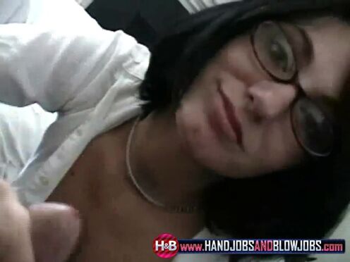 Nikki Adams gives handie in close up