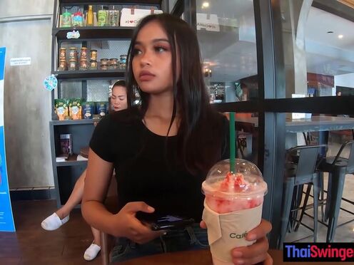 Inked Asian Teen Craves White Meat