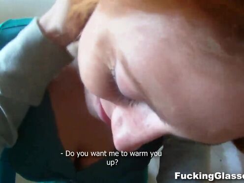 Lustful Ginger Chick In Panties Gets Her Box Stuffed By Random Stranger