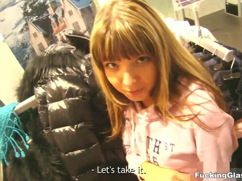 Skinny Teen Gina Wants The Coat - Got A Prick Too!