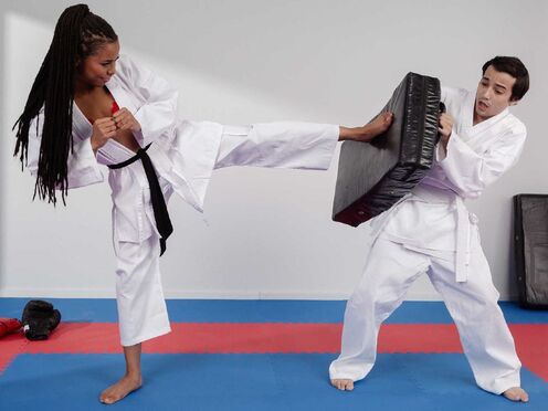 Karate Cutie Kira Noir Smashes Ricky in every which way