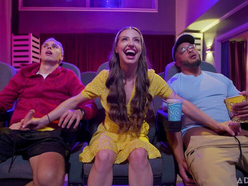 Movie night turns into bi sex threeway - Spencer Bradley, Dillon Diaz, Tony Sting