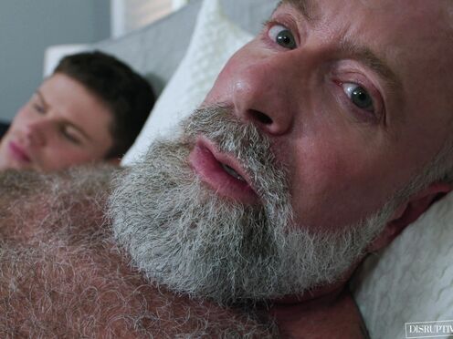 Dylan Hayes bends over for his muscular stepfather Lance Charger