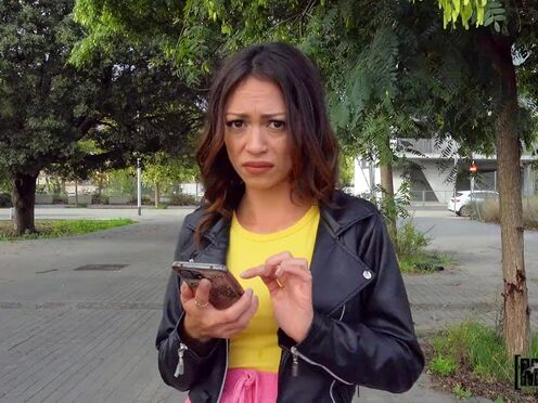 Exotic looking Noa Tevez fucks for cash on the street