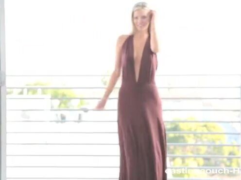 Blonde naughty BFFs tasting monster cock on casting