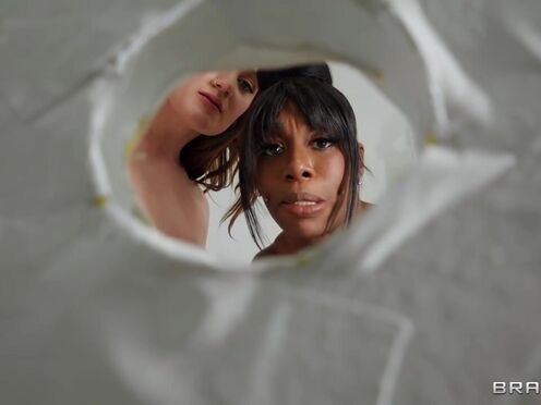 BRAZZERS Gas Station Glory Hole Sex with Aria Kai, Ebony Mystique