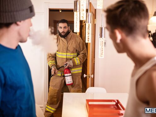 False alarmed fireman fucks the silly twink - Theo Brady & Tony D'Angelo