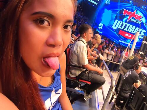 Muay Thai fight night & lustful sex after for this big round ass Thai GF