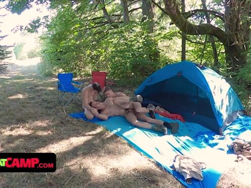 Innocent Scout Boy Gets His Tight Booty Pounded In The Middle Of The Forest By Two Scout Leaders