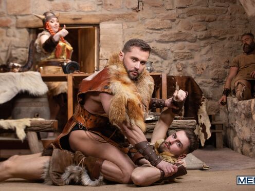 Viking warriors enjoys some gay banging
